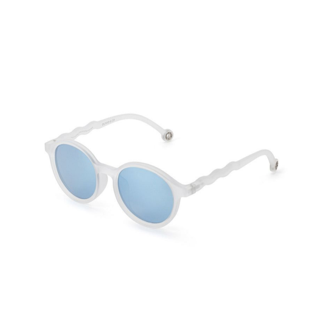 Junior Oval Sunglasses Jellyfish White