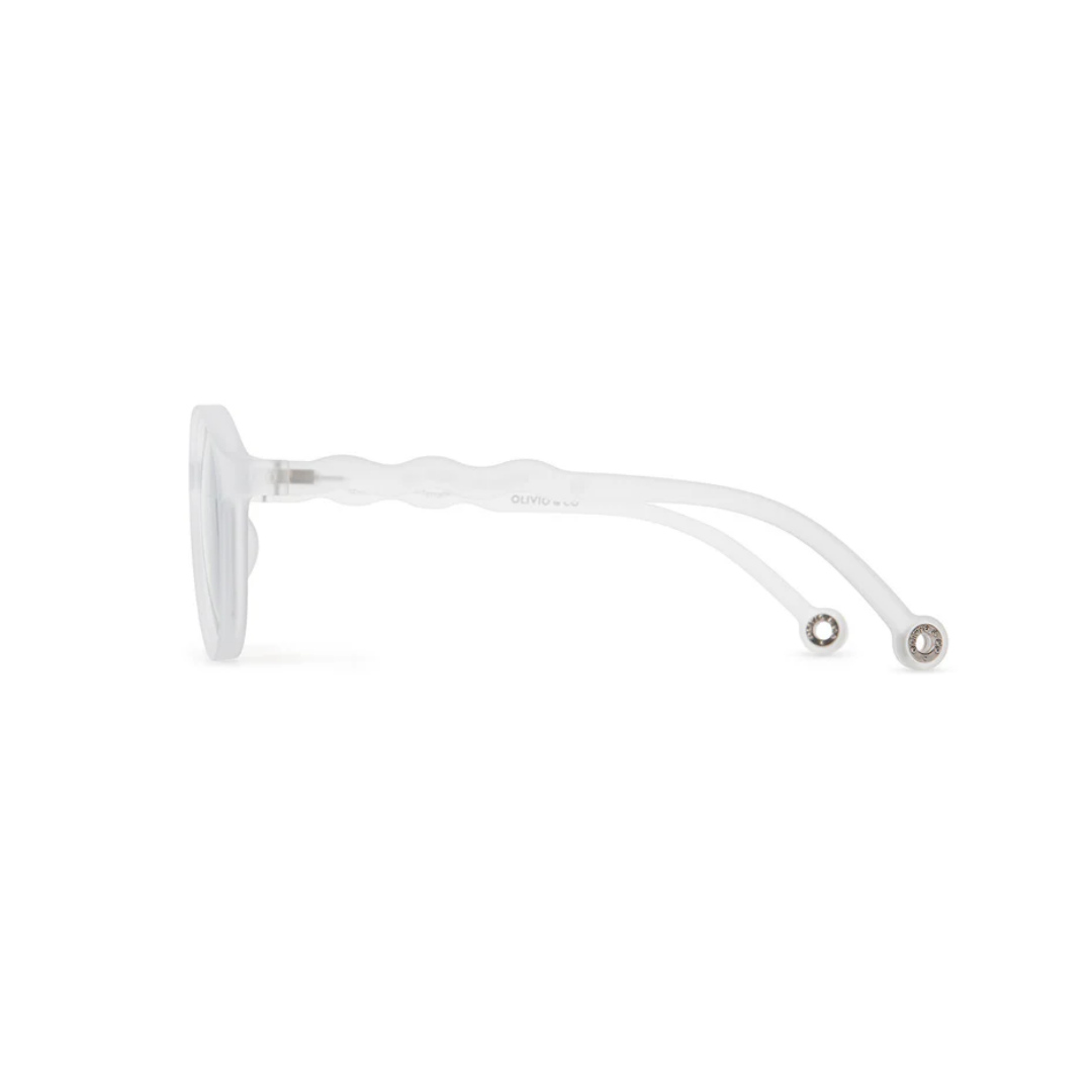 Junior Oval Sunglasses Jellyfish White