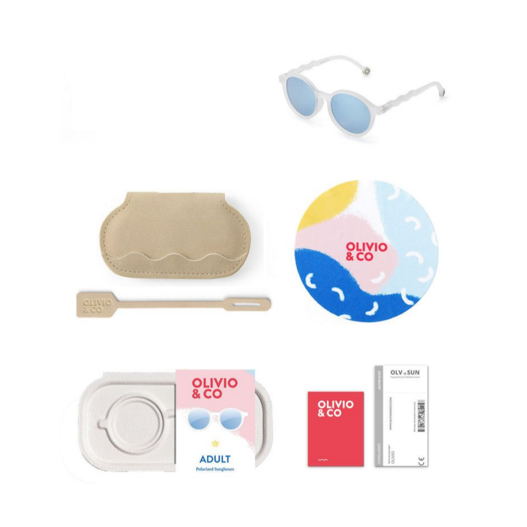 Junior Oval Sunglasses Jellyfish White