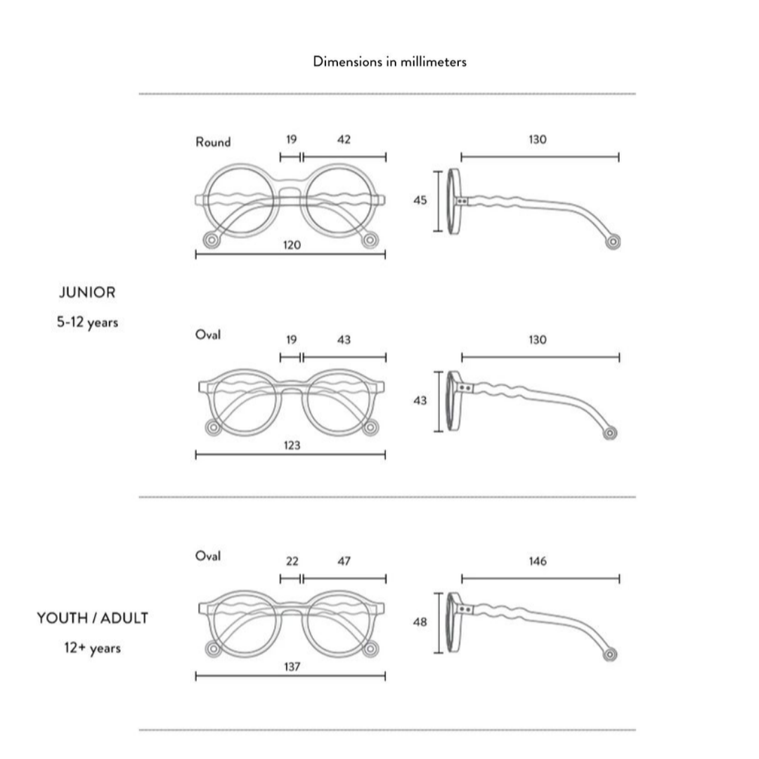Junior Oval Sunglasses Jellyfish White